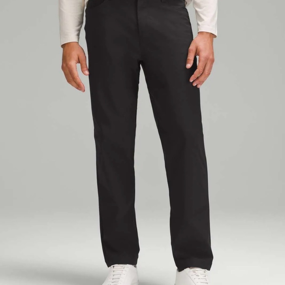Mens Lululemon ABC Relaxed-Fit 5
Pocket Pant 34" *Warpstreme Black